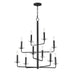 Maxim - 12329TCAR - Ten Light Chandelier - Madeira - Anthracite