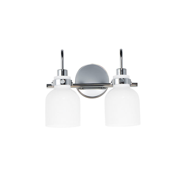 Maxim - 12332WTPC - Two Light Bath Vanity - Milk - Polished Chrome