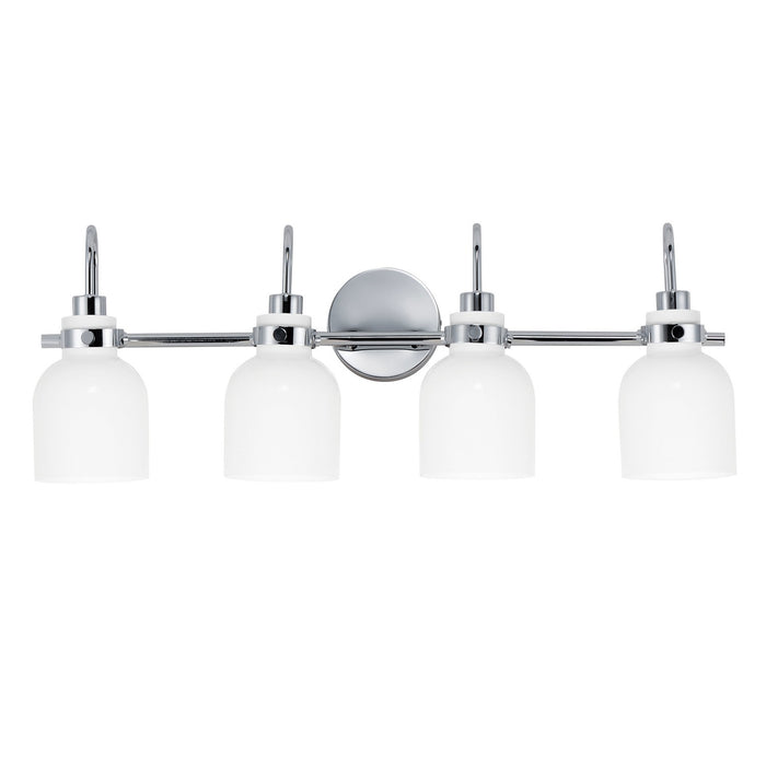 Maxim - 12334WTPC - Four Light Bath Vanity - Milk - Polished Chrome