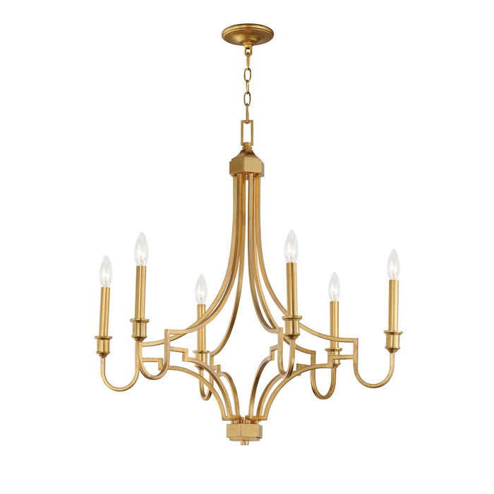 Maxim - 12786GL - Six Light Chandelier - Normandy - Gold Leaf