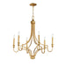 Maxim - 12786GL - Six Light Chandelier - Normandy - Gold Leaf