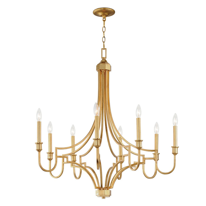 Maxim - 12788GL - Eight Light Chandelier - Normandy - Gold Leaf