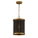 Maxim - 14461BRNAB - One Light Pendant - Rattan - Natural Aged Brass