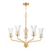 Maxim - 16155CRNAB - Five Light Chandelier - Camelot - Natural Aged Brass