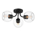 Maxim - 21634CLBK - Three Light Semi-Flush Mount - Knox - Black