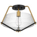 Nuvo Lighting - 60-7683 - One Light Semi Flush Mount - Starlight - Matte Black / Natural Brass