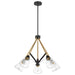 Nuvo Lighting - 60-7685 - Five Light Chandelier - Starlight - Matte Black / Natural Brass