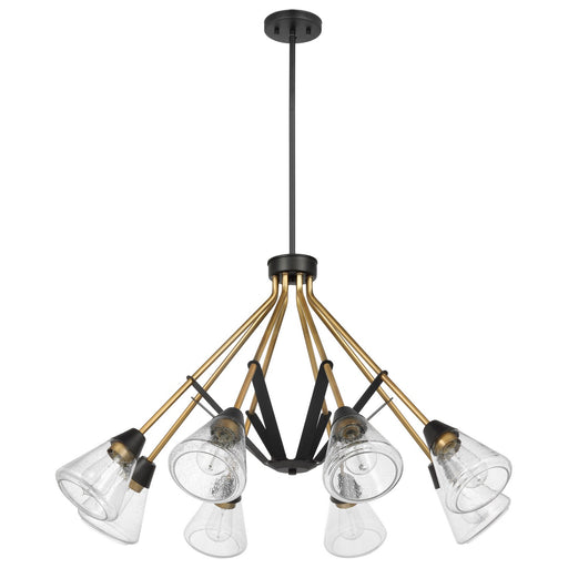 Nuvo Lighting - 60-7686 - Eight Light Chandelier - Starlight - Matte Black / Natural Brass
