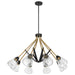 Nuvo Lighting - 60-7686 - Eight Light Chandelier - Starlight - Matte Black / Natural Brass