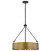 Nuvo Lighting - 60-7693 - Four Light Pendant - Halter - Matte Black / Natural Brass