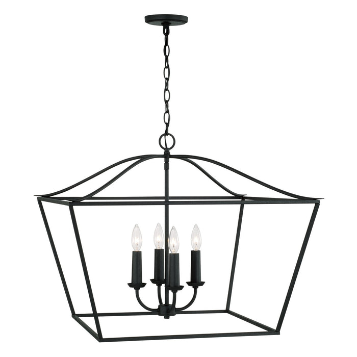 Capital Lighting - 350641BI - Four Light Pendant - Grady - Black Iron