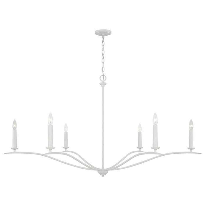 Capital Lighting - 450661XW - Six Light Chandelier - Grady - Textured White