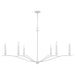 Capital Lighting - 450661XW - Six Light Chandelier - Grady - Textured White