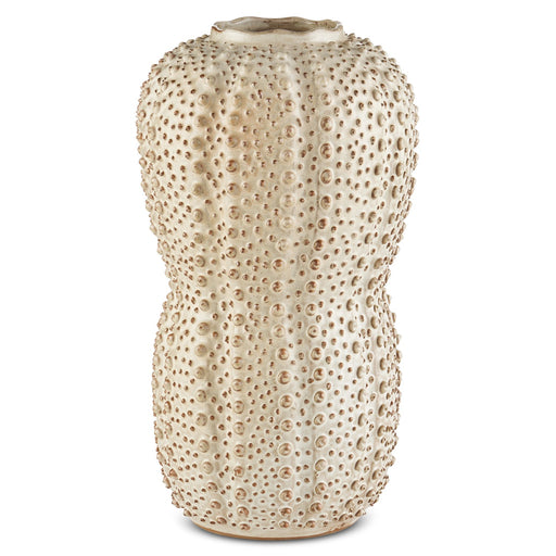 Currey and Company - 1200-0743 - Vase - Peanut - Ivory/Brown