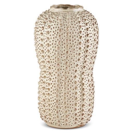 Currey and Company - 1200-0744 - Vase - Peanut - Ivory/Brown