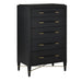 Currey and Company - 3000-0248 - Chest - Verona - Black Lacquered Linen/Champagne