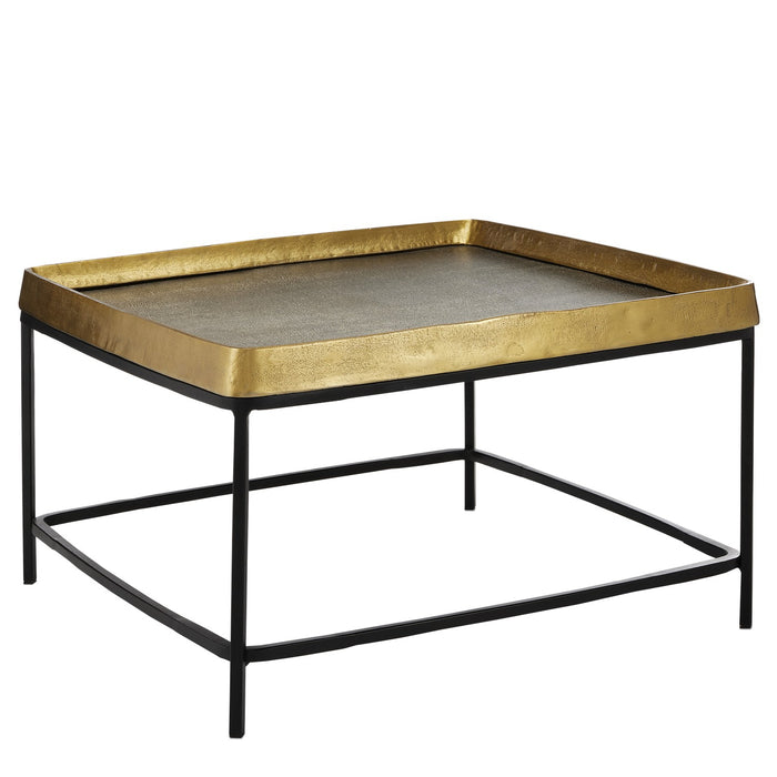 Currey and Company - 4000-0151 - Cocktail Table - Tanay - Antique Brass/Graphite/Black