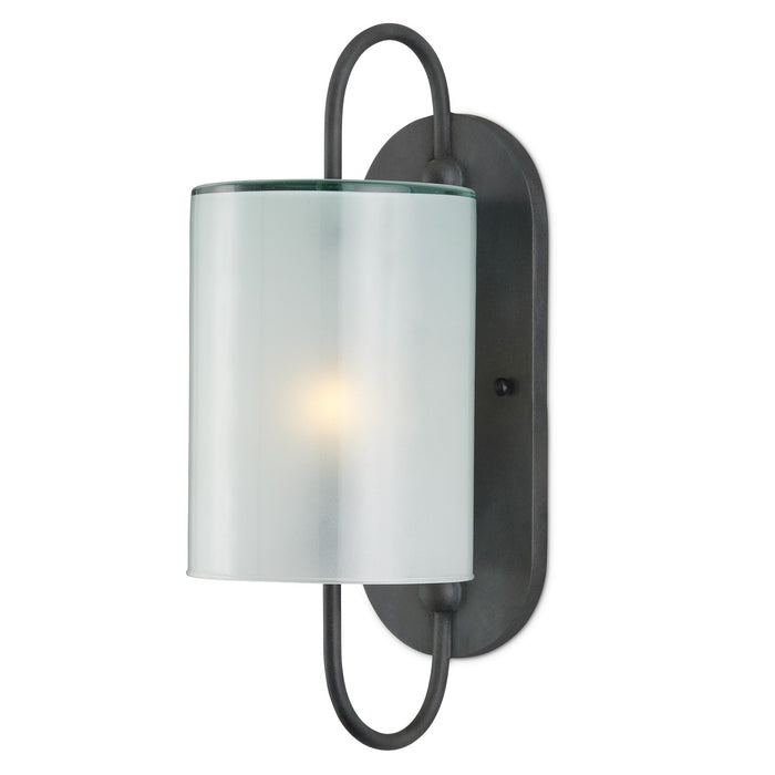 Currey and Company - 5800-0023 - One Light Wall Sconce - Glacier - Antique Bronze/Frosted White