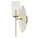 Currey and Company - 5800-0026 - One Light Wall Sconce - Benthos - White/Brass/Clear