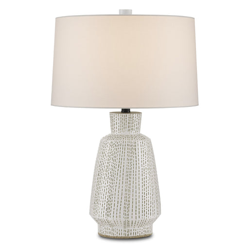 Currey and Company - 6000-0848 - One Light Table Lamp - Dash - White/Green