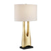 Currey and Company - 6000-0852 - One Light Table Lamp - La Porta - Contemporary Gold Leaf/Black