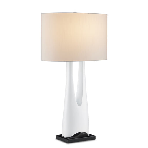 Currey and Company - 6000-0853 - One Light Table Lamp - La Porta - Glossy White/Black