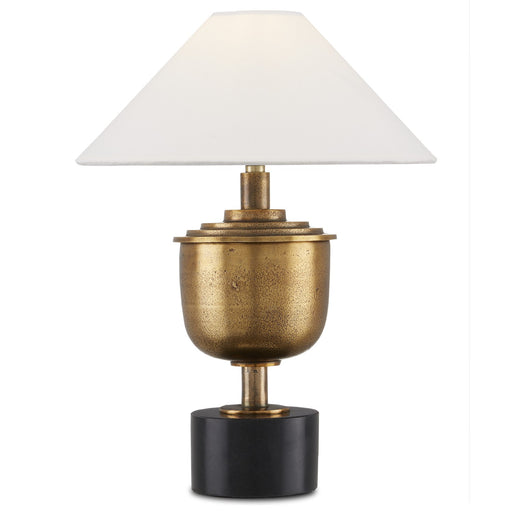 Currey and Company - 6000-0877 - One Light Table Lamp - Bective - Antique Brass/Black