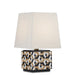 Currey and Company - 6000-0885 - One Light Table Lamp - Geo - Black/White/Natural