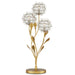 Currey and Company - 6000-0895 - Three Light Table Lamp - Dandelion - Contemporary Silver Leaf/Silver/Contemporary Gold Leaf