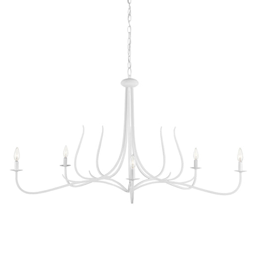 Currey and Company - 9000-0989 - Five Light Chandelier - Passion - Gesso White/Painted Gesso White