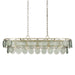 Currey and Company - 9000-0990 - Five Light Chandelier - Settat - Silver Leaf/Clear