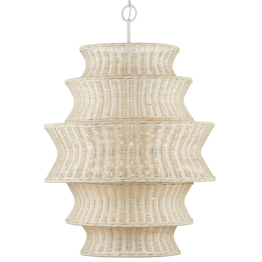 Currey and Company - 9000-1083 - Nine Light Chandelier - Phebe - Bleached Natural/Vanilla