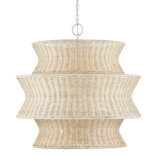 Currey and Company - 9000-1084 - Nine Light Chandelier - Phebe - Bleached Natural/Vanilla