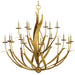 Currey and Company - 9000-1107 - 18 Light Chandelier - Menefee - Antique Gold Leaf