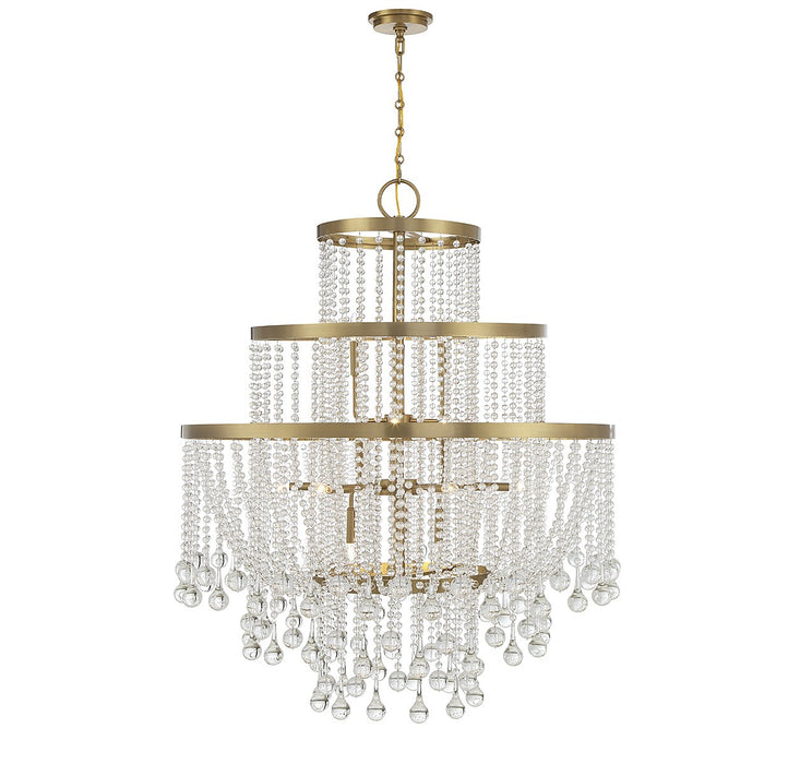 Savoy House - 1-1868-15-322 - 15 Light Chandelier - Luna - Warm Brass