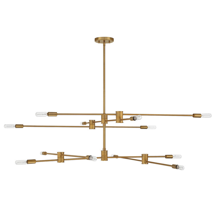 Savoy House - 1-7001-12-322 - 12 Light Chandelier - Lyrique - Warm Brass