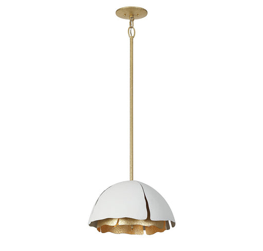 Savoy House - 7-1398-3-14 - Three Light Pendant - Brewster - Cavalier Gold with Royal White