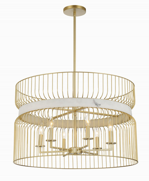 Minka-Lavery - 3396-754 - Six Light Pendant - Park Slope - Nouveau Gold