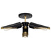Nuvo Lighting - 60-7297 - Three Light Semi Flush Mount - Marc - Matte Black