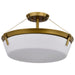 Nuvo Lighting - 60-7752 - Four Light Semi Flush Mount - Rowen - Natural Brass