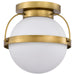 Nuvo Lighting - 60-7780 - One Light Flush Mount - Lakeshore - Natural Brass
