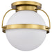 Nuvo Lighting - 60-7782 - One Light Flush Mount - Lakeshore - Natural Brass