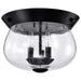 Nuvo Lighting - 60-7806 - Three Light Flush Mount - Boliver - Matte Black