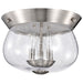 Nuvo Lighting - 60-7808 - Three Light Flush Mount - Boliver - Brushed Nickel