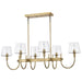Nuvo Lighting - 60-7887 - Six Light Island Pendant - Brookside - Vintage Brass