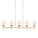 Terracotta Designs - H23107-5G - Five Light Chandelier - Rosalba - Gold Leaf