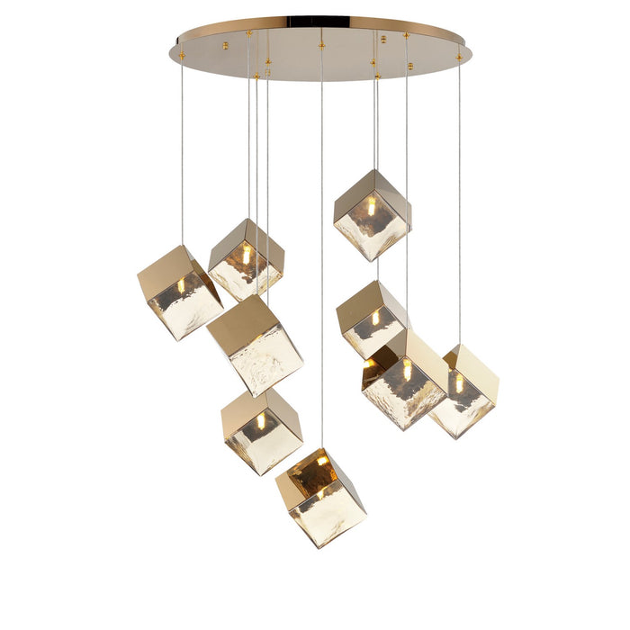 ET2 - E24689-26FG - LED Pendant - Ice Cube - French Gold