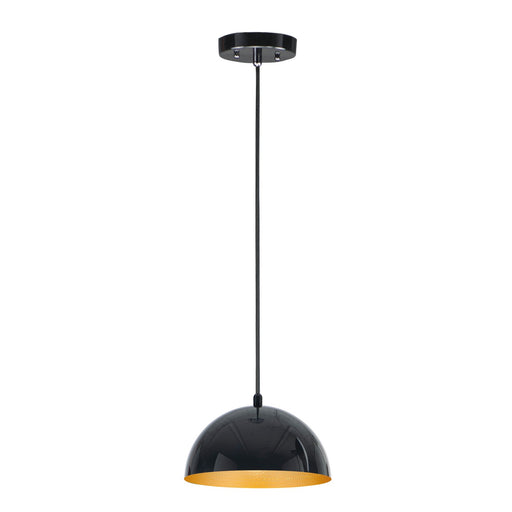 ET2 - E24900-GBGLD - LED Pendant - Hemisphere - Gloss Black / Gold