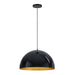 ET2 - E24904-GBGLD - LED Pendant - Hemisphere - Gloss Black / Gold