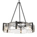 Golden - 3164-6 BLK-HWG - Six Light Chandelier - Aenon - Matte Black